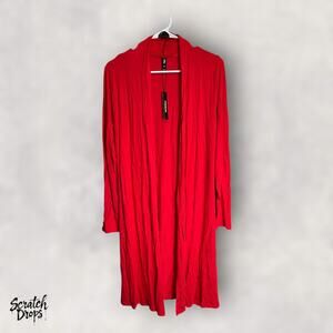MBJ FASHION Dress Medium NWT 18x40 Long Sleeve Lightweight Red Outfit